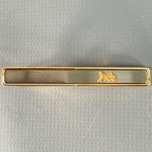 CELINE Gold Logo Metal Tie Clip - Picture 1 of 2
